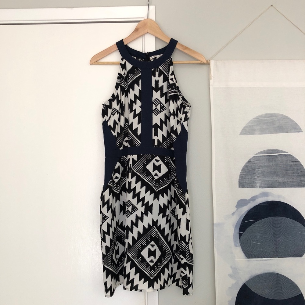 Collective Concepts geometric print sheath dress